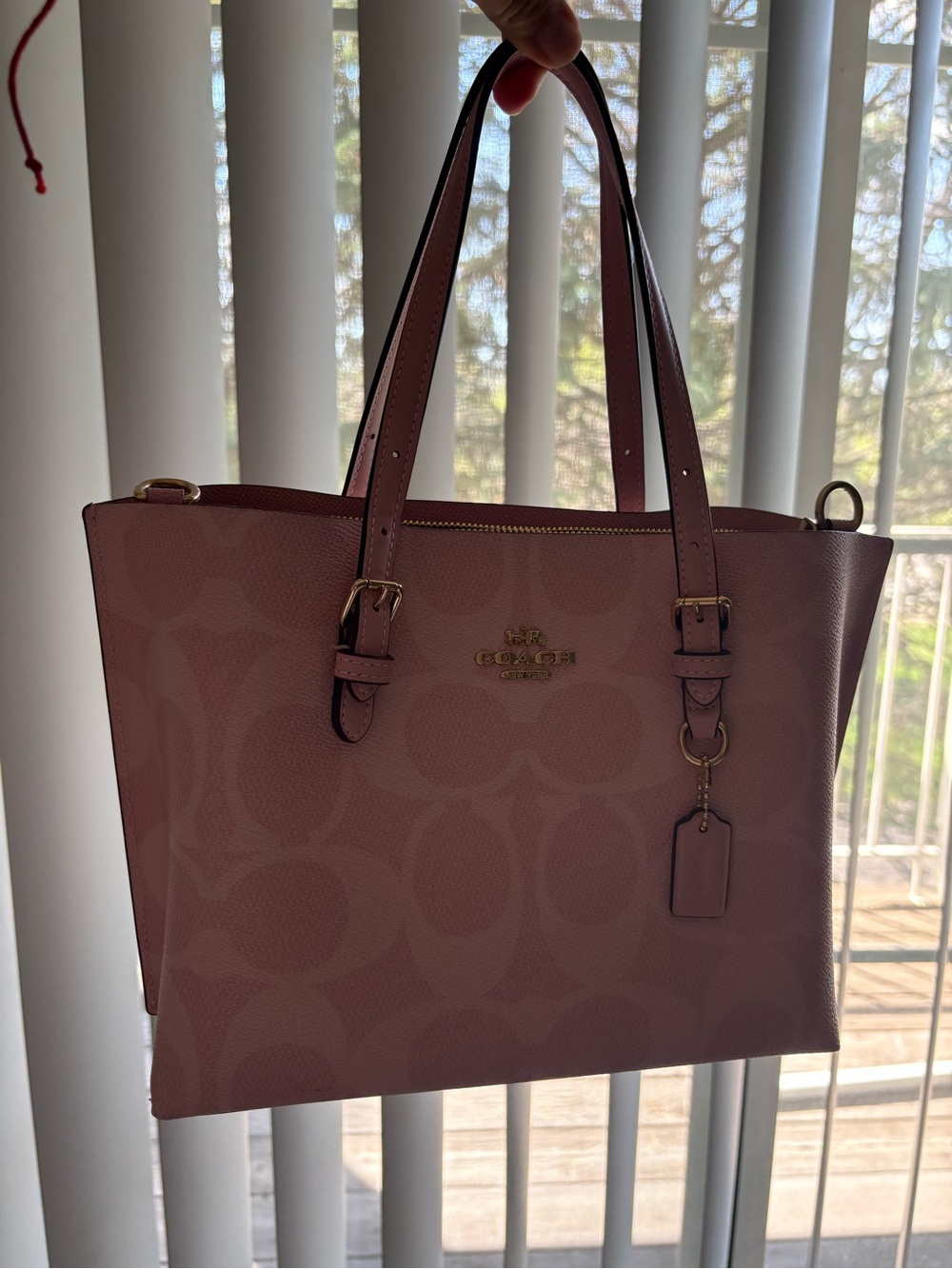 Coach Pink Mollie Tote 25